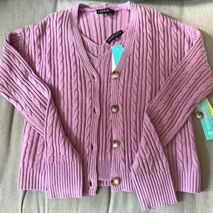 Lovestitch Kids Light Pink Cable Knit Sweater